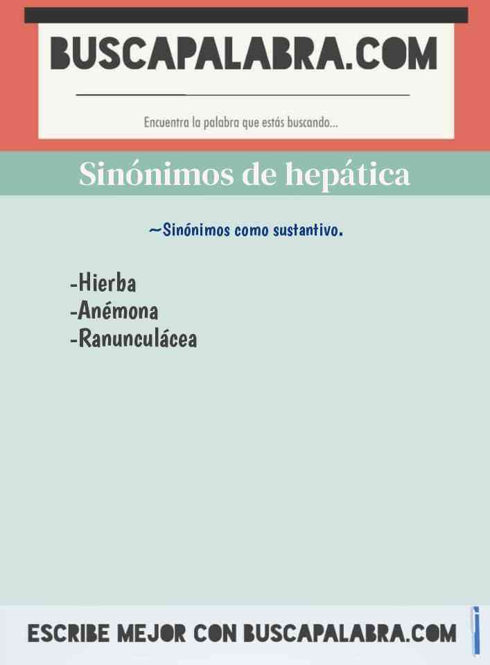Sinónimo de hepática