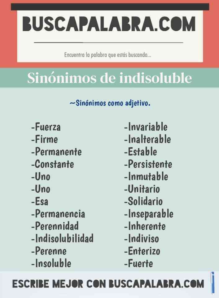 Sinónimo de indisoluble