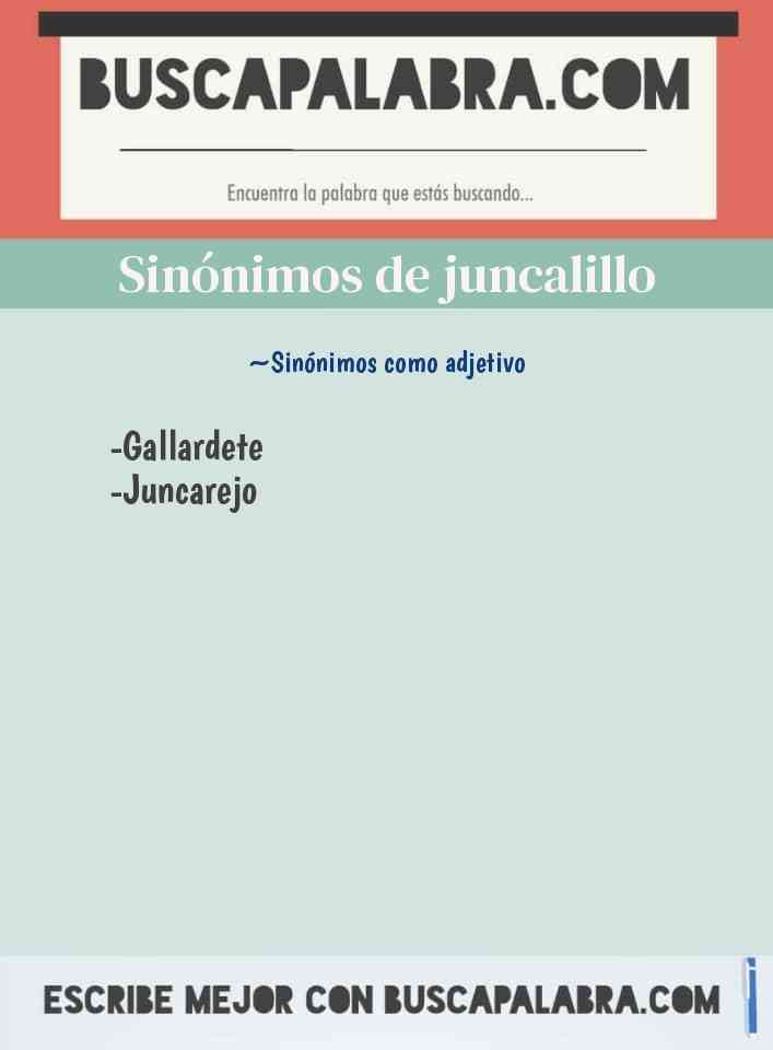 Sinónimo de juncalillo