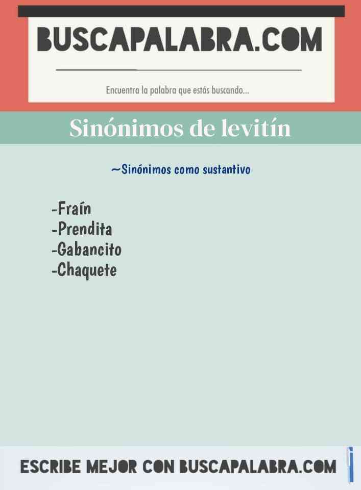Sinónimo de levitín