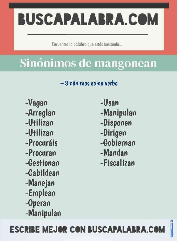 Sinónimo de mangonean