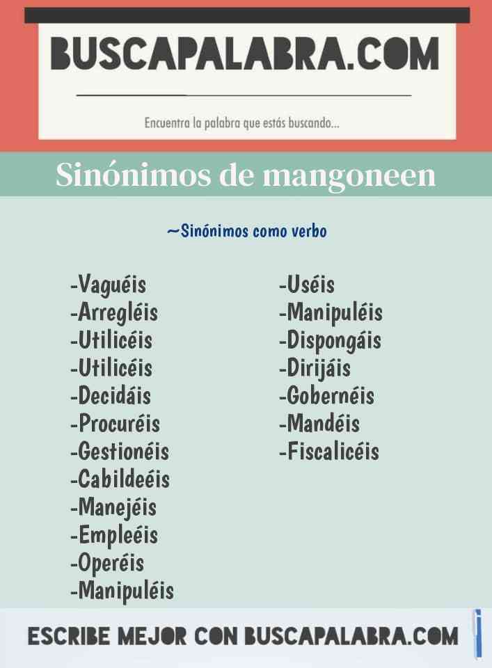 Sinónimo de mangoneen