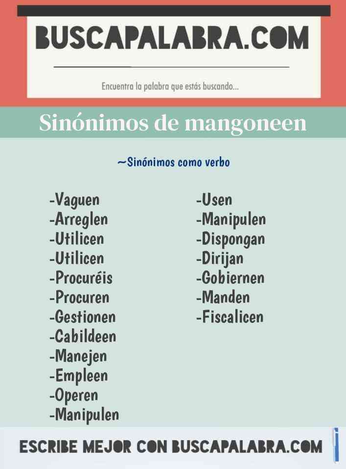 Sinónimo de mangoneen