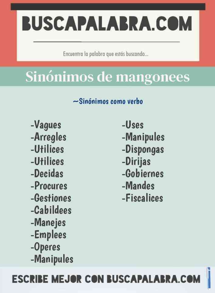Sinónimo de mangonees