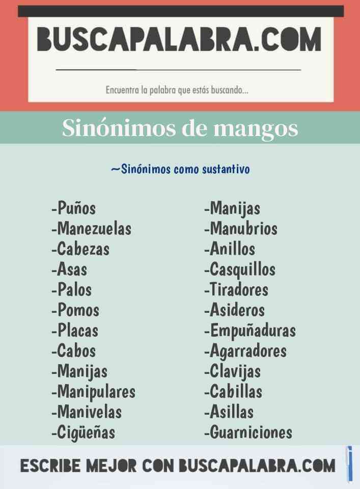 Sinónimo de mangos