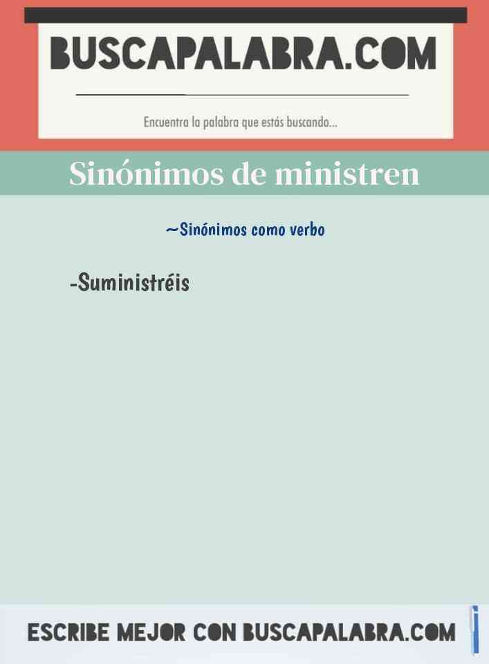 Sinónimo de ministren