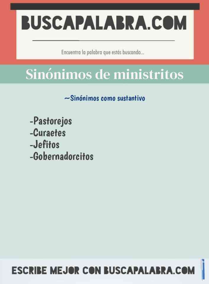 Sinónimo de ministritos