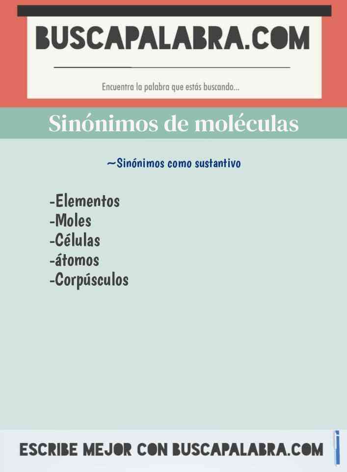 Sinónimo de moléculas