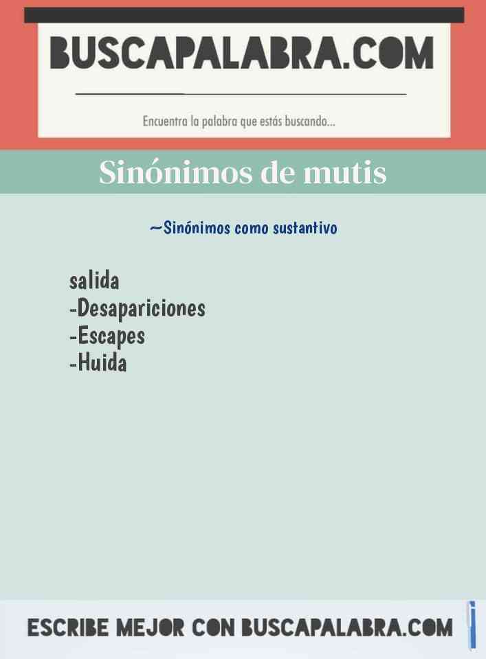Sinónimo de mutis