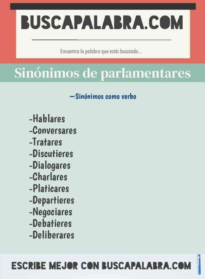 Sinónimo de parlamentares