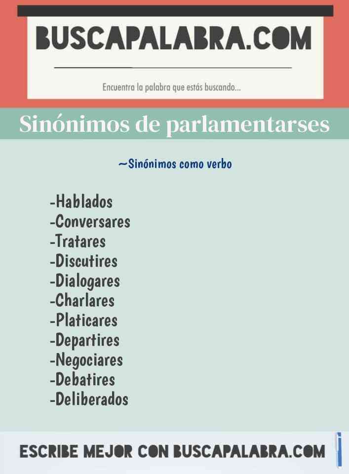 Sinónimo de parlamentarses