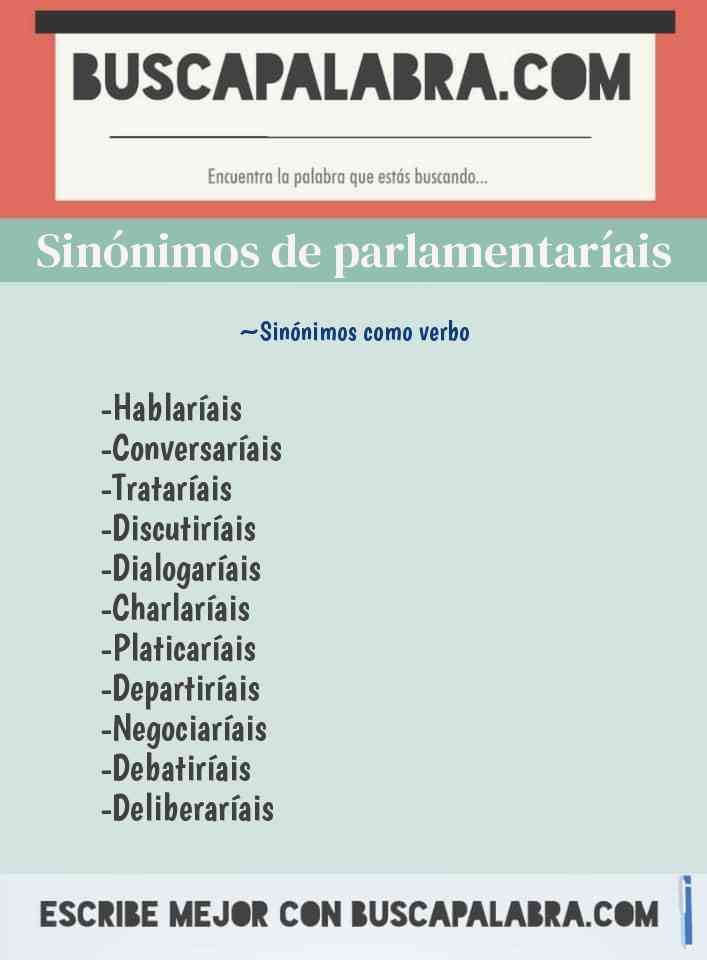 Sinónimo de parlamentaríais
