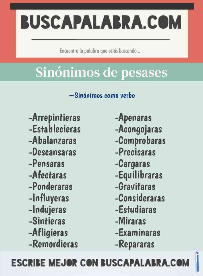 Sinónimo de pesases