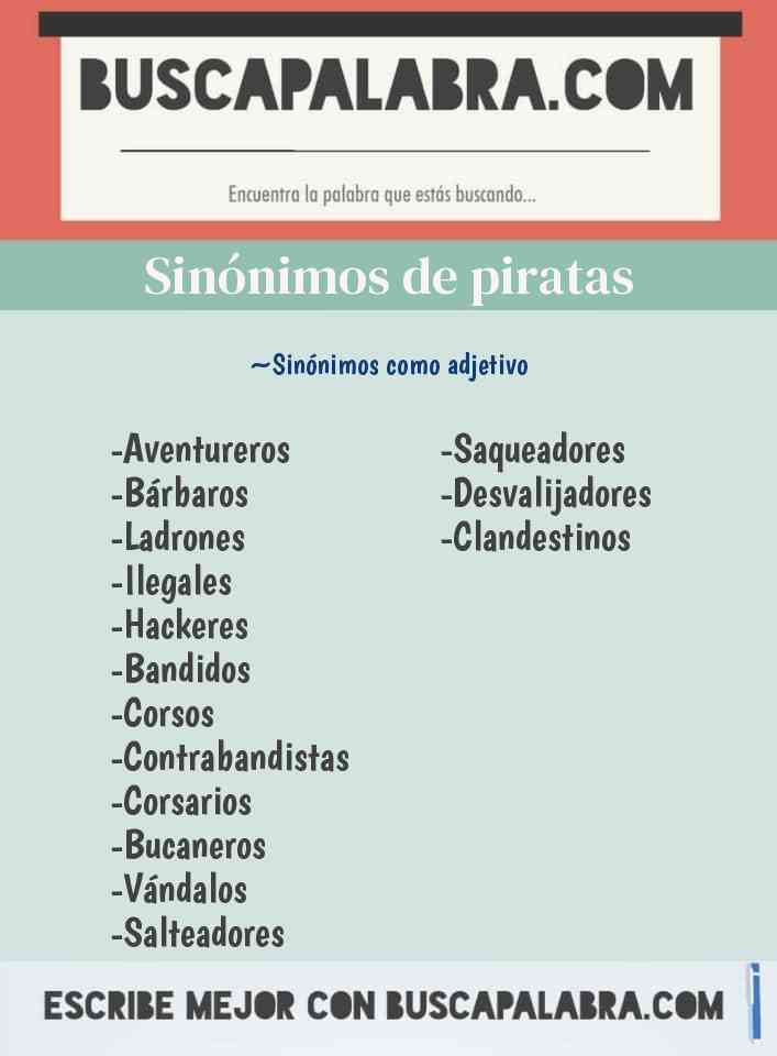 Sinónimo de piratas