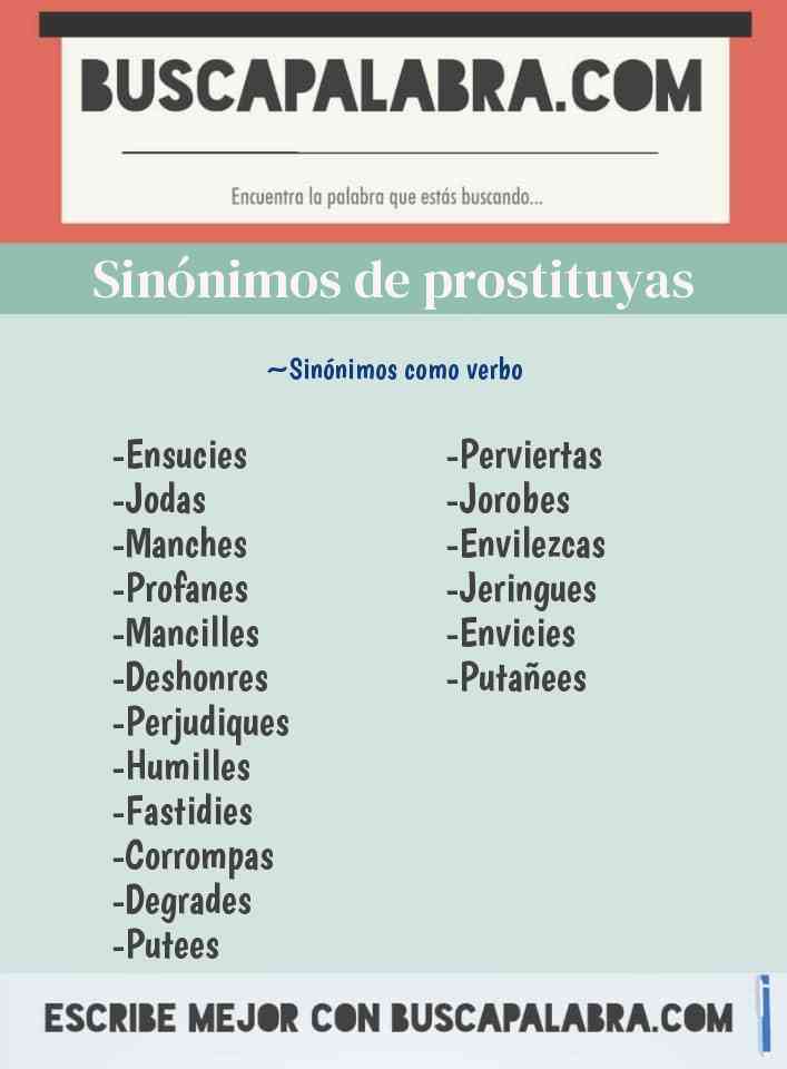 Sinónimo de prostituyas
