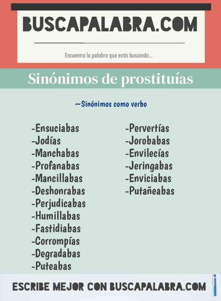 Sinónimo de prostituías