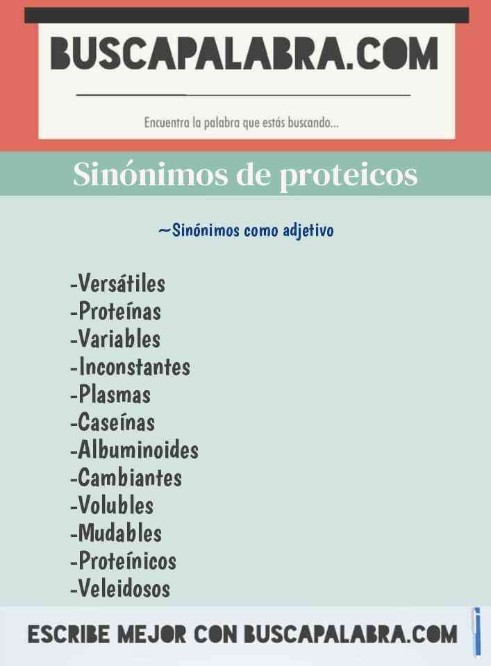 Sinónimo de proteicos