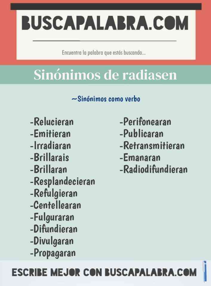Sinónimo de radiasen