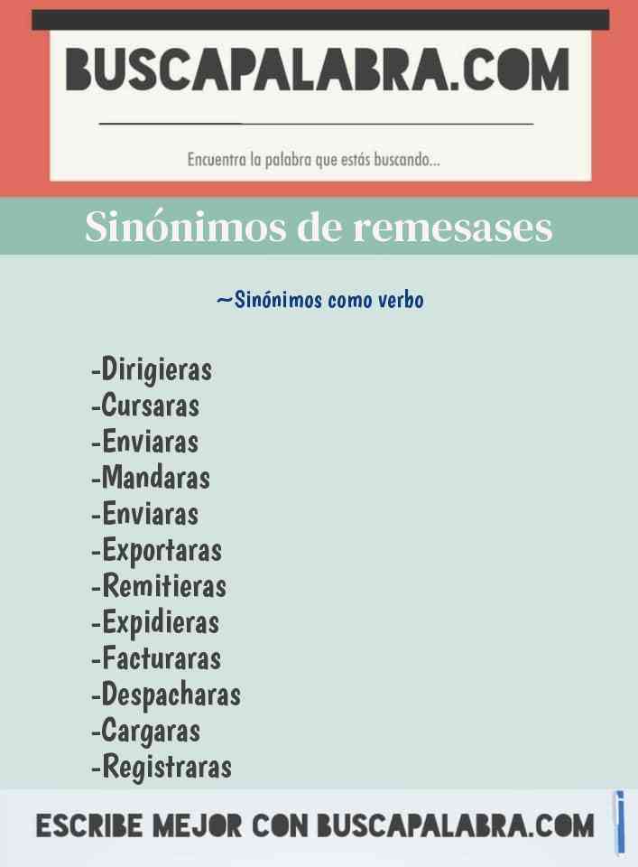 Sinónimo de remesases