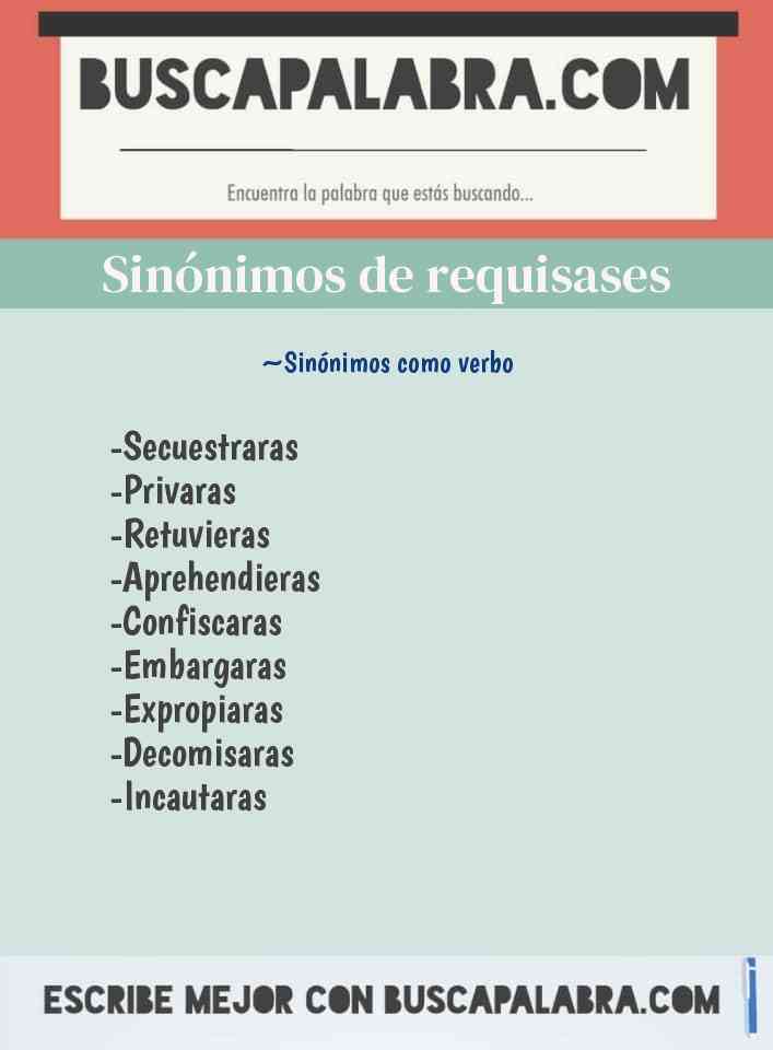 Sinónimo de requisases