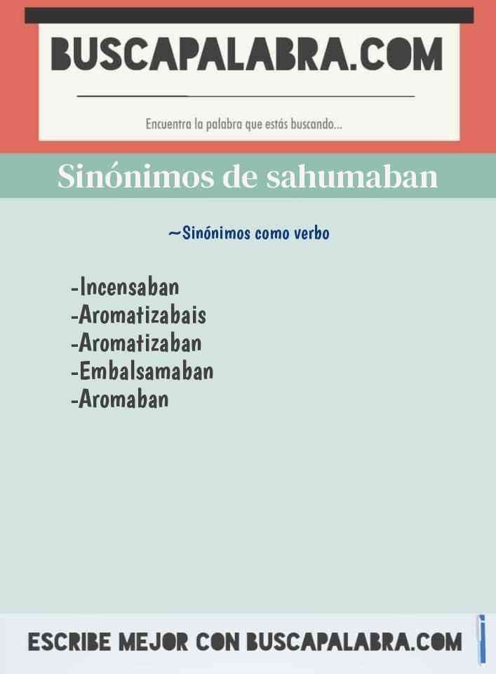 Sinónimo de sahumaban