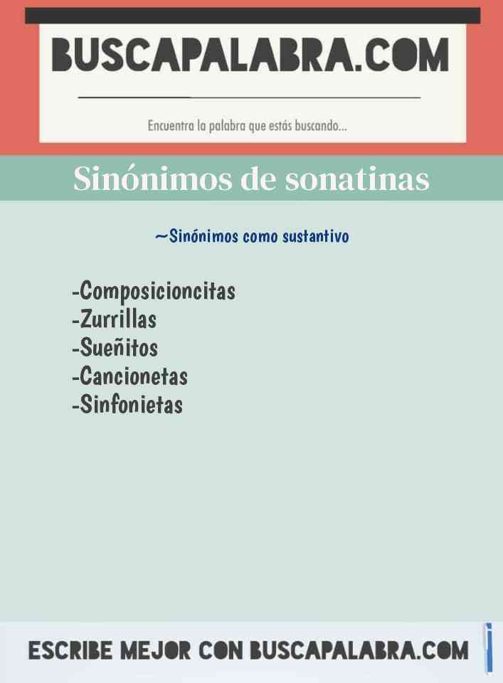 Sinónimo de sonatinas