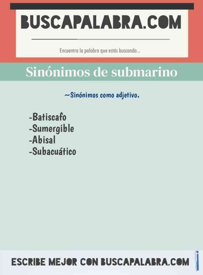 Sinónimo de submarino