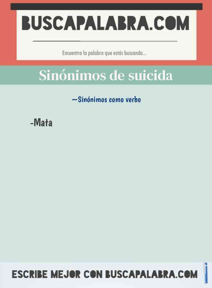 Sinónimo de suicida