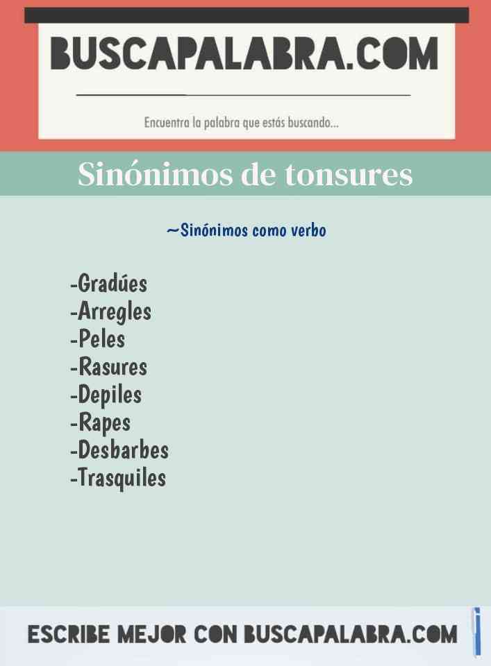 Sinónimo de tonsures