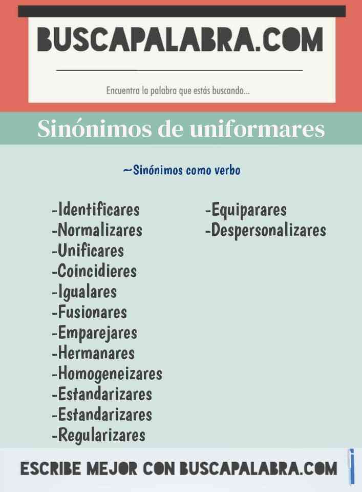 Sinónimo de uniformares