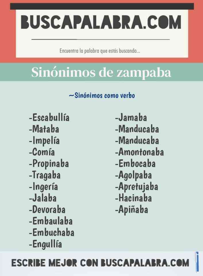 Sinónimo de zampaba